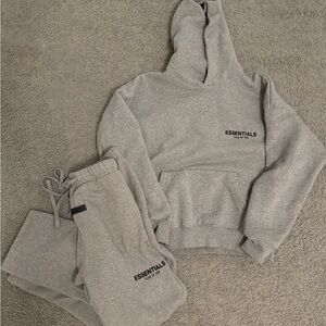 Essentials Unisex Adult Small Gray hoodie and matching sweatpants